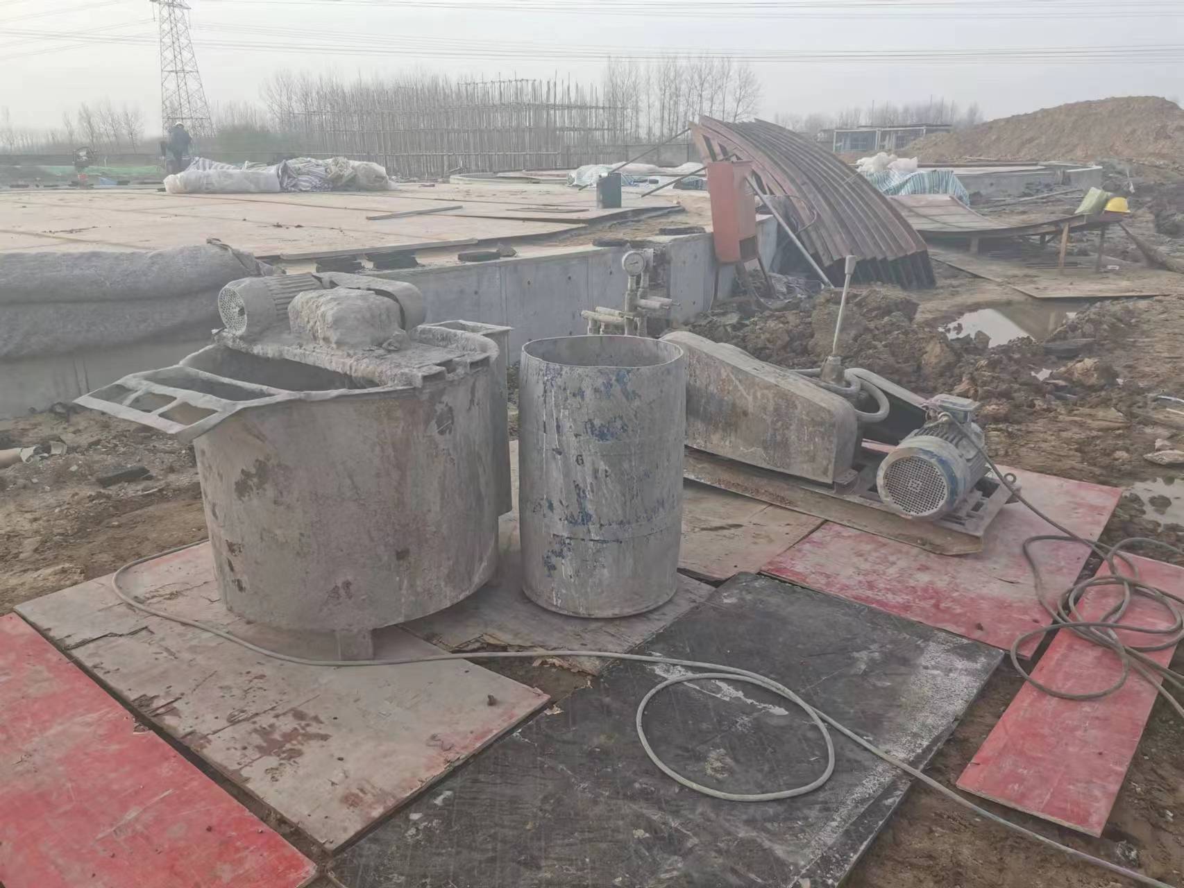 张港镇顶管注浆